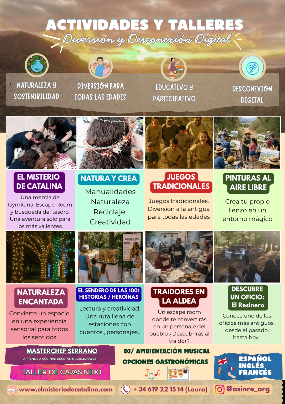 actividades ocio, actividades turismo, experiencias para grupos, ocio para jovenes, actividades culturales, talleres culturales